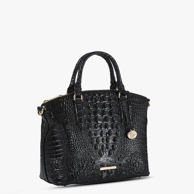 Black Melbourne Duxbury Satchel Side View 