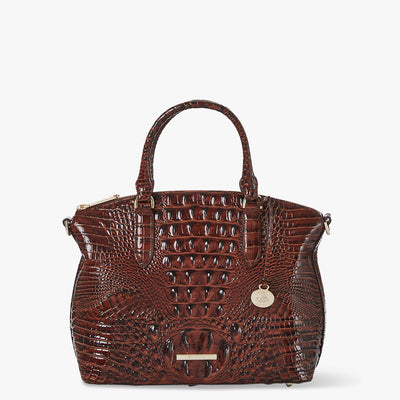 Pecan Melbourne Duxbury Satchel Front View 