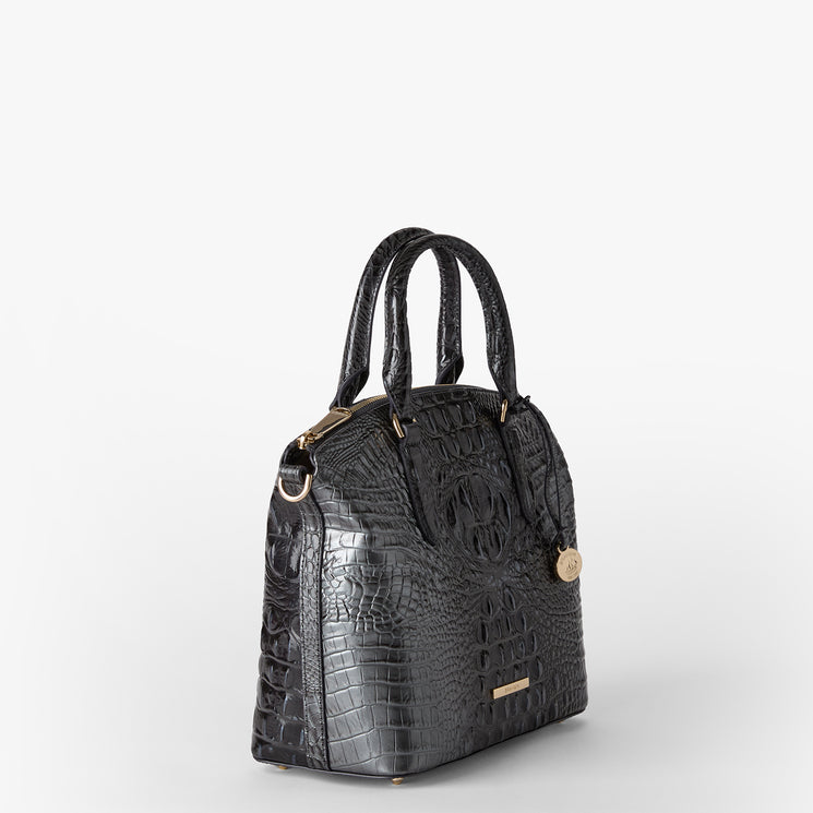 Charcoal Melbourne Duxbury Satchel Side View 