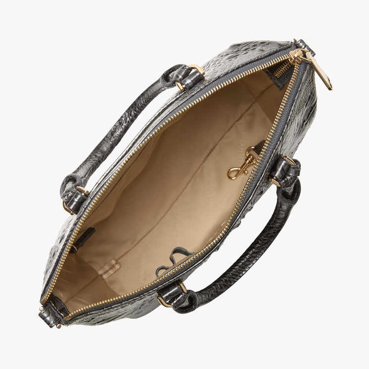 Charcoal Melbourne Duxbury Satchel Open View 
