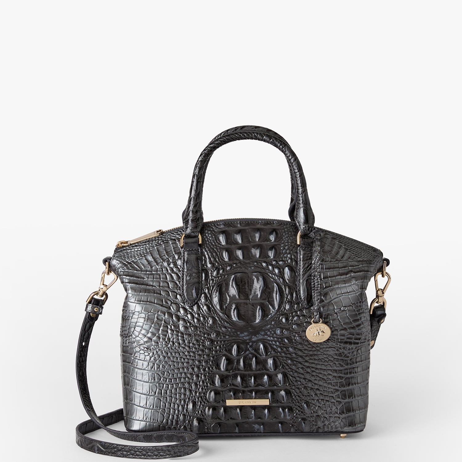 Duxbury Satchel | Charcoal Melbourne | BRAHMIN
