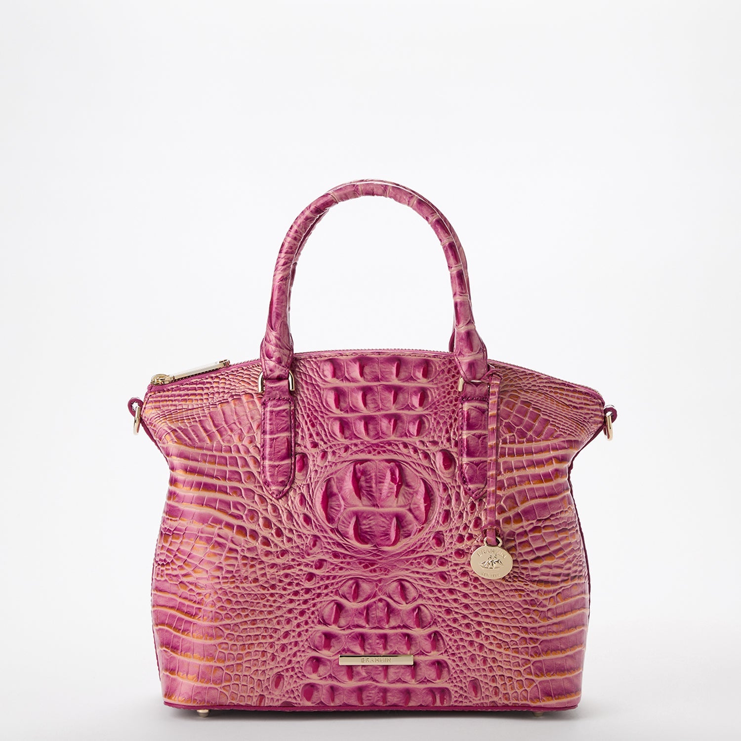 Brahmin Melbourne Collection Rouge Blush Small Finley Carryall Satchel Bag Rouge Blush