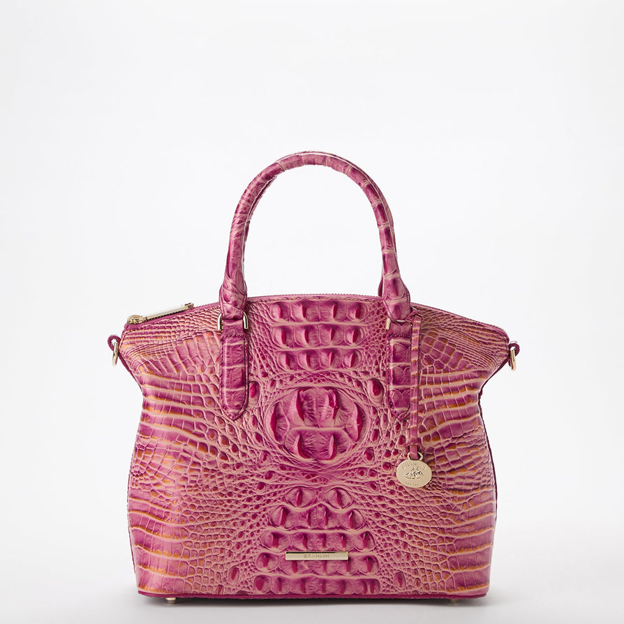 Small Finely Leather Satchel | Rouge Blush Melbourne | BRAHMIN
