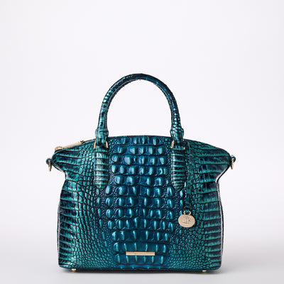 Blue Patina Melbourne Duxbury Satchel Front View 