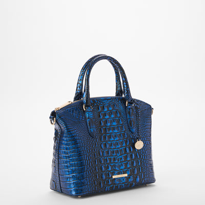 Enchanted Blue Melbourne Duxbury Satchel Side Front View 