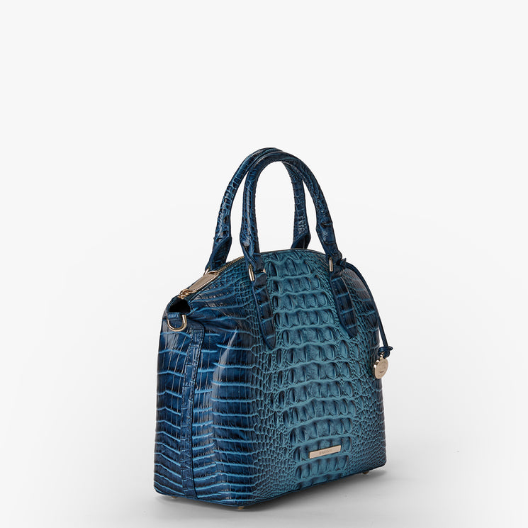 Retro Blue Ombre Melbourne Duxbury Satchel Side View 