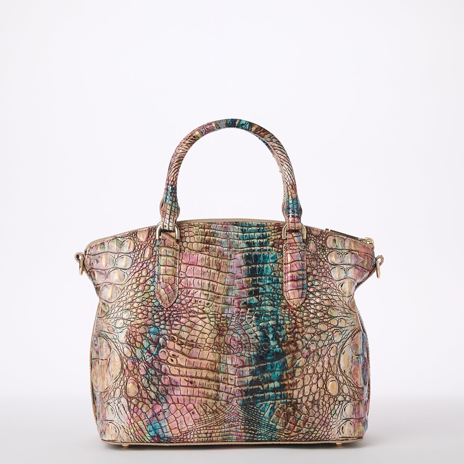 Buy Brahmin (NEW) Large Duxbury Satchel Chambray in Superbloom Melbourne