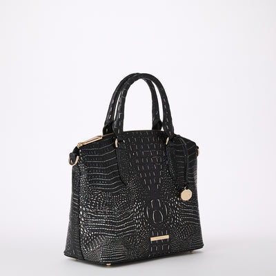 Black Regal Mini Melbourne Duxbury Satchel Side View 