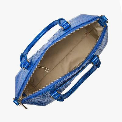 Duxbury Satchel Cobalt Potion Melbourne Open Top View