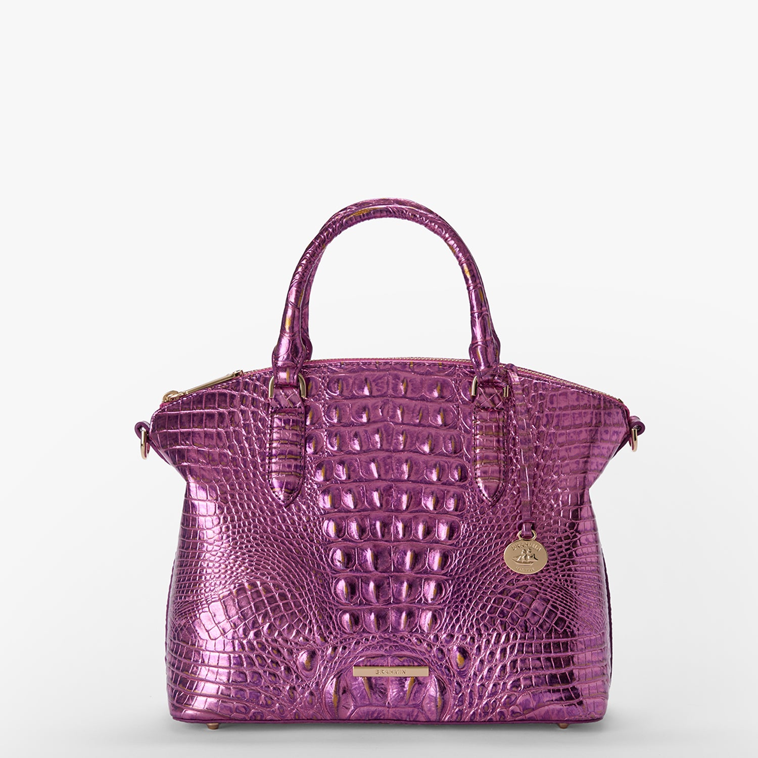 Duxbury Leather Satchel | Pecan Melbourne | BRAHMIN