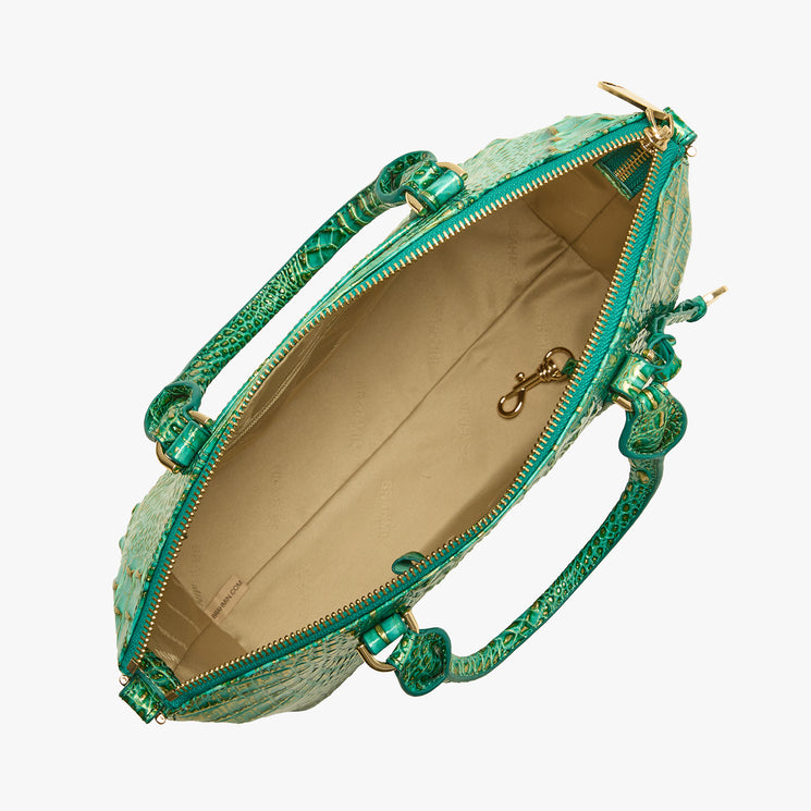 Jungle Jewel Melbourne Duxbury Satchel Open Top View
