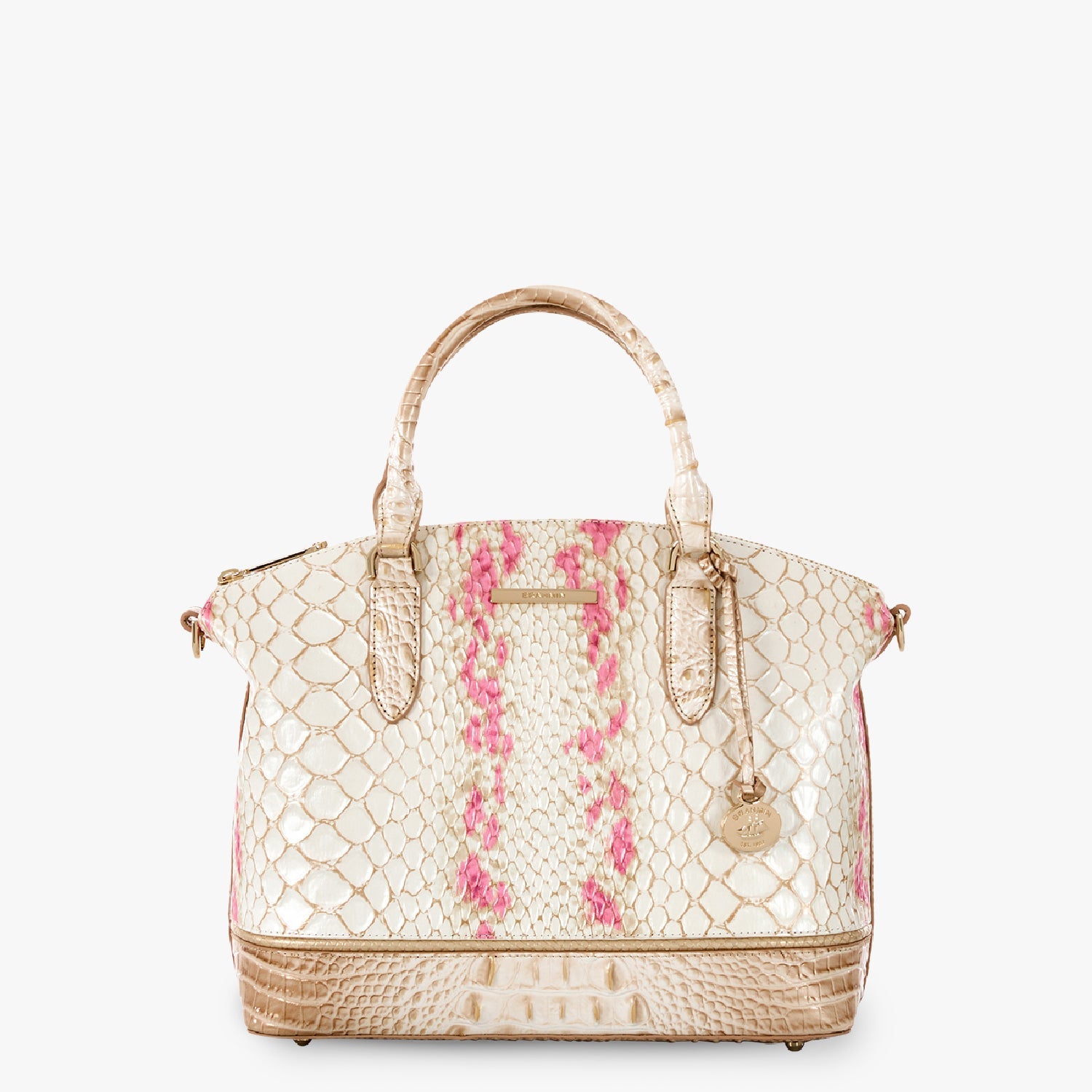 Duxbury Leather Satchel | Apricot Rose Valentia | BRAHMIN 