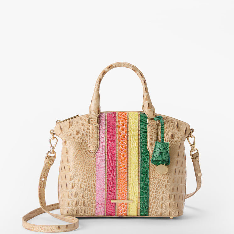 Sandstorm Wavelength Duxbury Satchel Front View With Strap