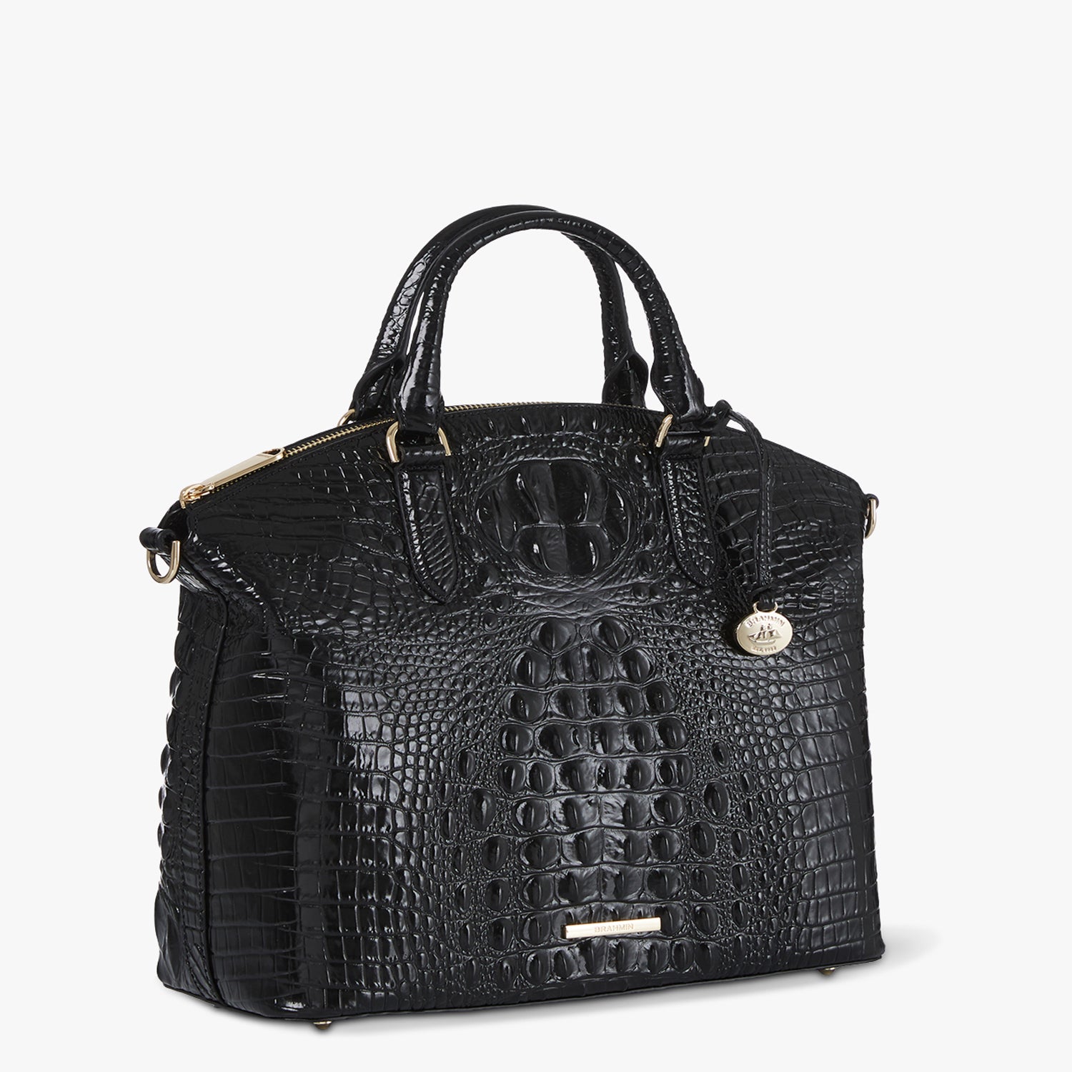 Brahmin duxbury satchel black on sale