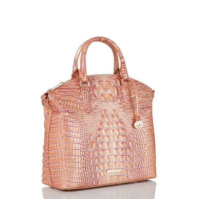 Apricot Rose Melbourne Large Duxbury Satchel Side View 
