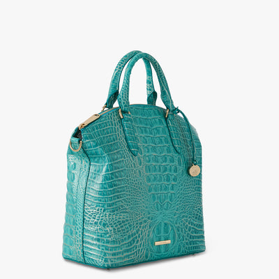 Mermaid Green Melbourne Large Duxbury Satchel Side View 
