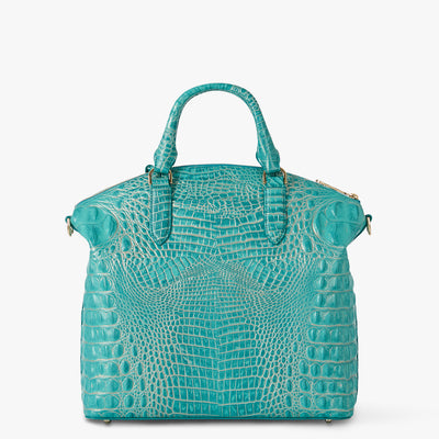 Mermaid Green Melbourne Large Duxbury Satchel Back View 
