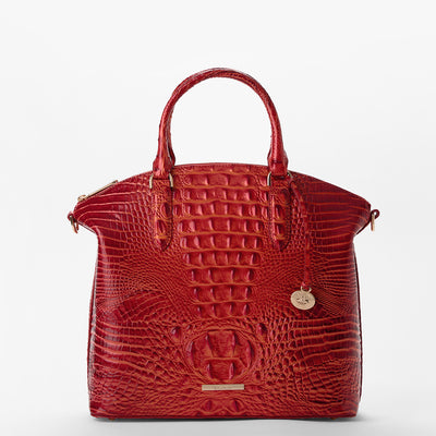 Radiant Red Melbourne Large Duxbury Satchel Front View 
