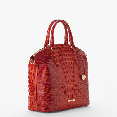 Radiant Red Melbourne Large Duxbury Satchel Side View 
