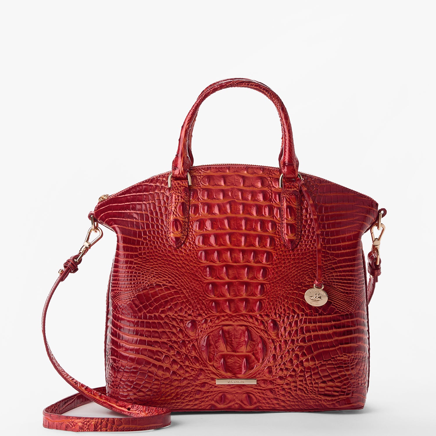 Brahmin Large Duxbury Satchel Radiant Red