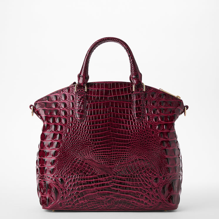 Cherry Lacquer Melbourne Large Duxbury Satchel Back View 