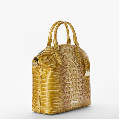 Golden Rod Ombre Melbourne Large Duxbury Satchel Side View 