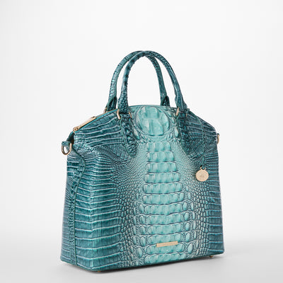 Spearmint Ombre Melbourne Large Duxbury Satchel Side View 