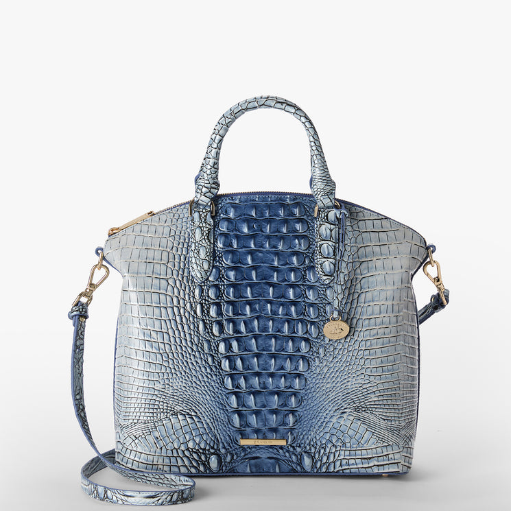 Bellbottom Blue Ombre Melbourne	Large Duxbury Satchel Front View With Strap