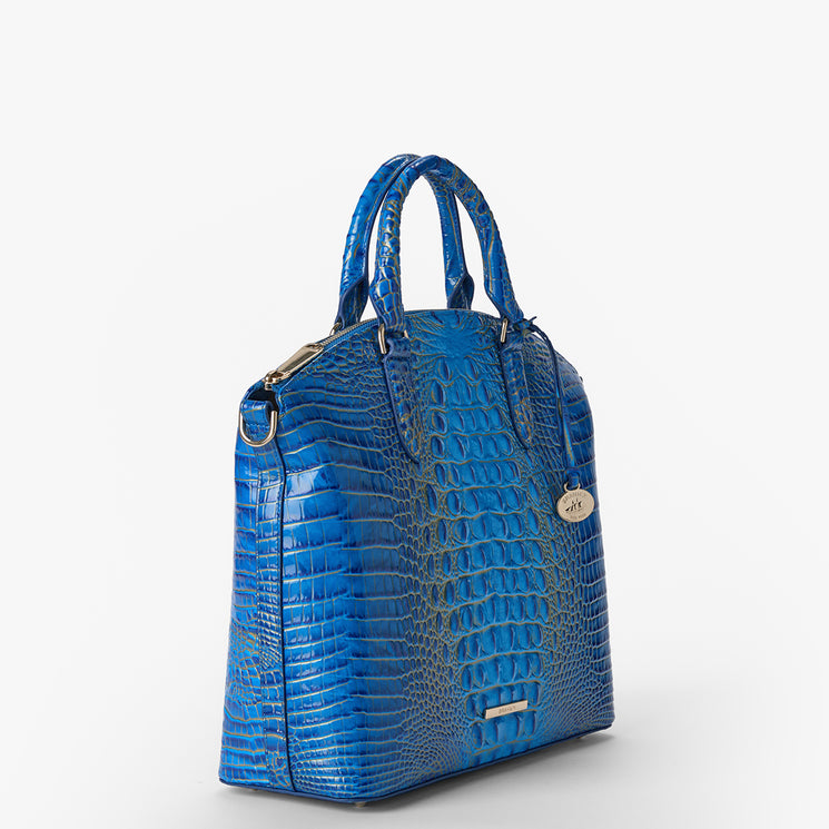 Electric Indigo Ombre Melbourne	Large Duxbury Satchel Side View