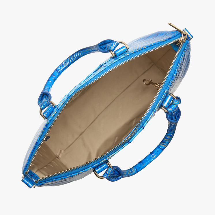 Electric Indigo Ombre Melbourne	Large Duxbury Satchel Open Top View
