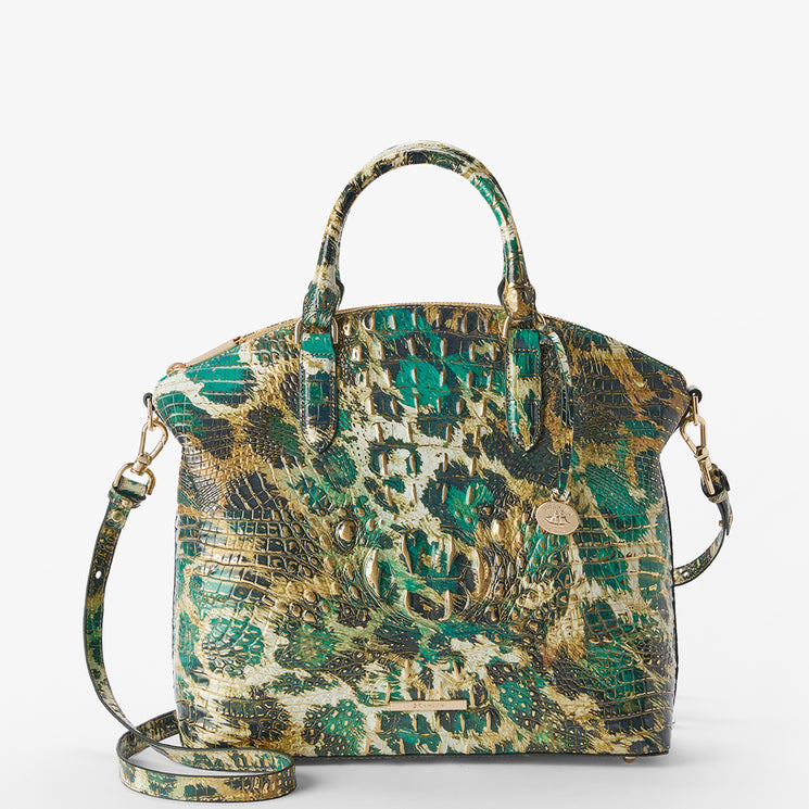 Roaring Melbourne Large Duxbury Satchel Front View With Strap