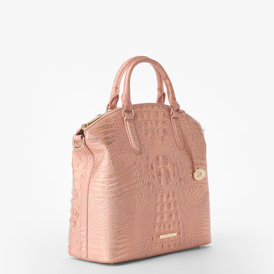 Rose Gold Melbourne Large Duxbury Satchel Side View 
