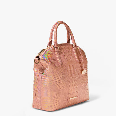 Rose Gold Melbourne Large Duxbury Satchel Side View 