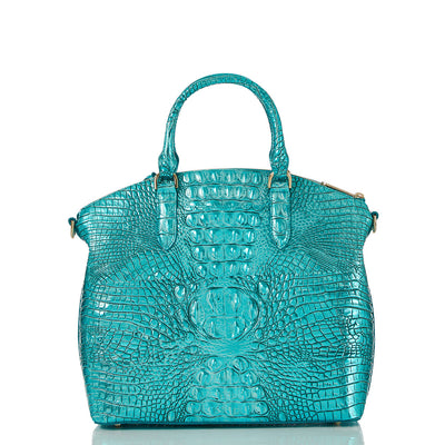 Aqua Potion Melbourne Large Duxbury Satchel Back View 
