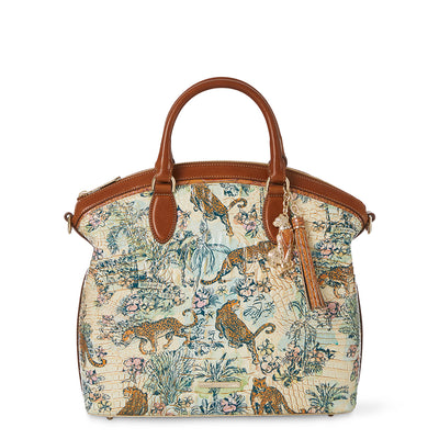 Souvenir  Panthera Large Duxbury Satchel Front View 