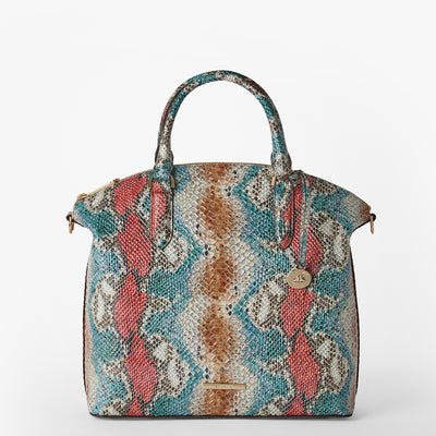 Multi All Over Snake Large Duxbury Satchel Front View 