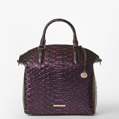 Passion Purple Excelsior Large Duxbury Satchel Front View 