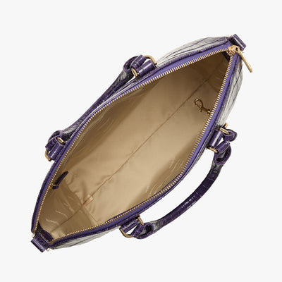 Voltage Violet Sirona Large Duxbury Satchel Open Top View 
