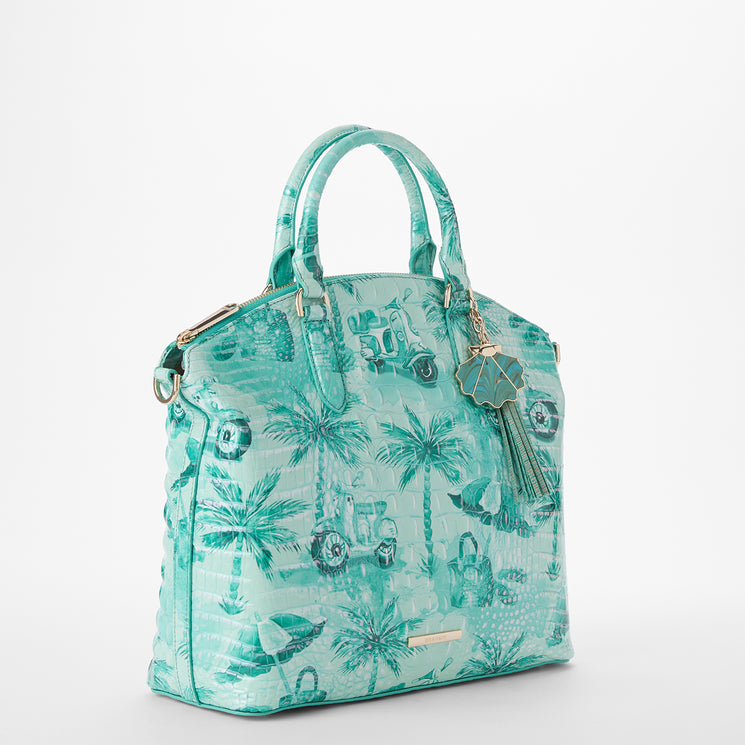 Blue Nantucket Large Duxbury Satchel Side View