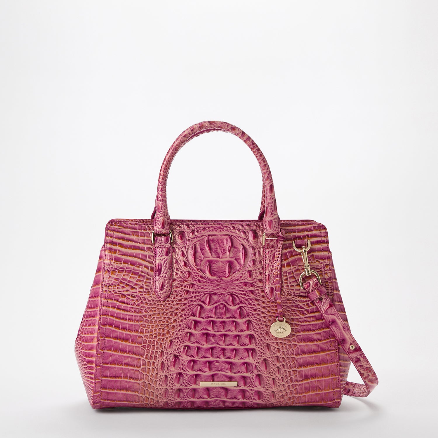 Brahmin factory Glossy Pink crossbody