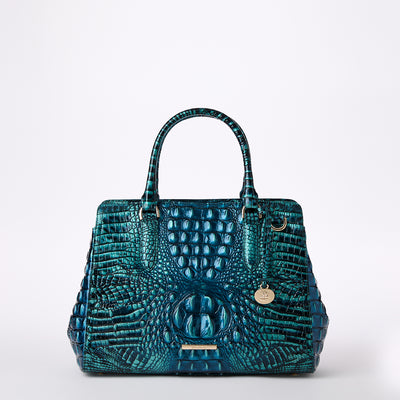 Blue Patina Melbourne Small Finley Satchel Front View 