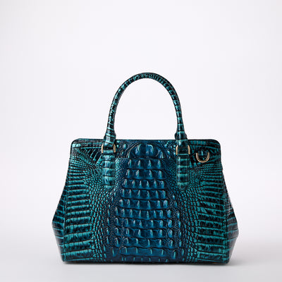 Blue Patina Melbourne Small Finley Satchel Back View 