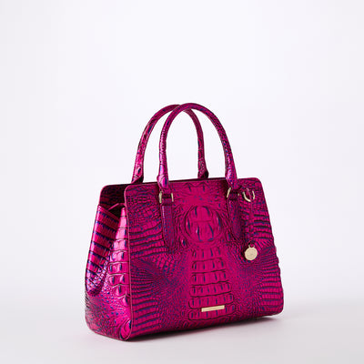 Voltage Violet Melbourne Small Finley Satchel Side View 
