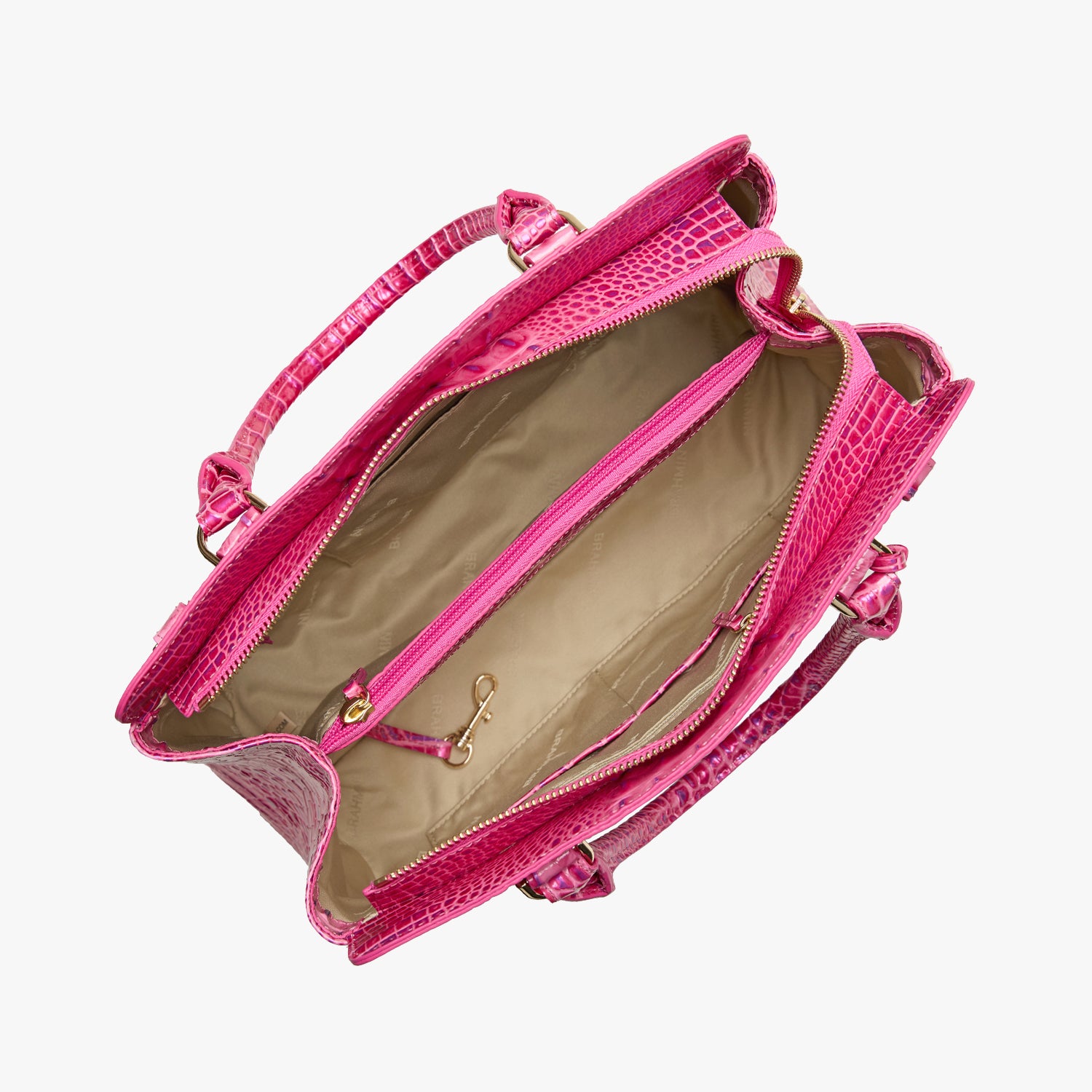 Finley Small Leather Satchel | Phlox Pink | BRAHMIN