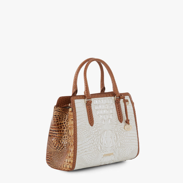Coconut Milk Taber Small Finley Satchel Side View 