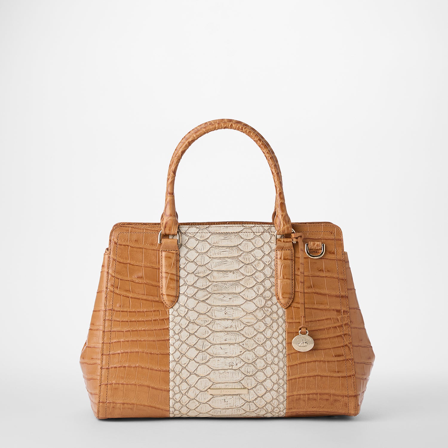 BRAHMIN MULTI CORONADO ELISA high quality PLEATED SATCHEL