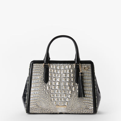 Chrome Azurine Small Finley Satchel Front View 
