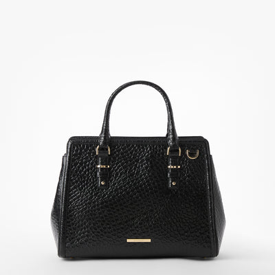 Black Hematite Small Finley Satchel Front View 
