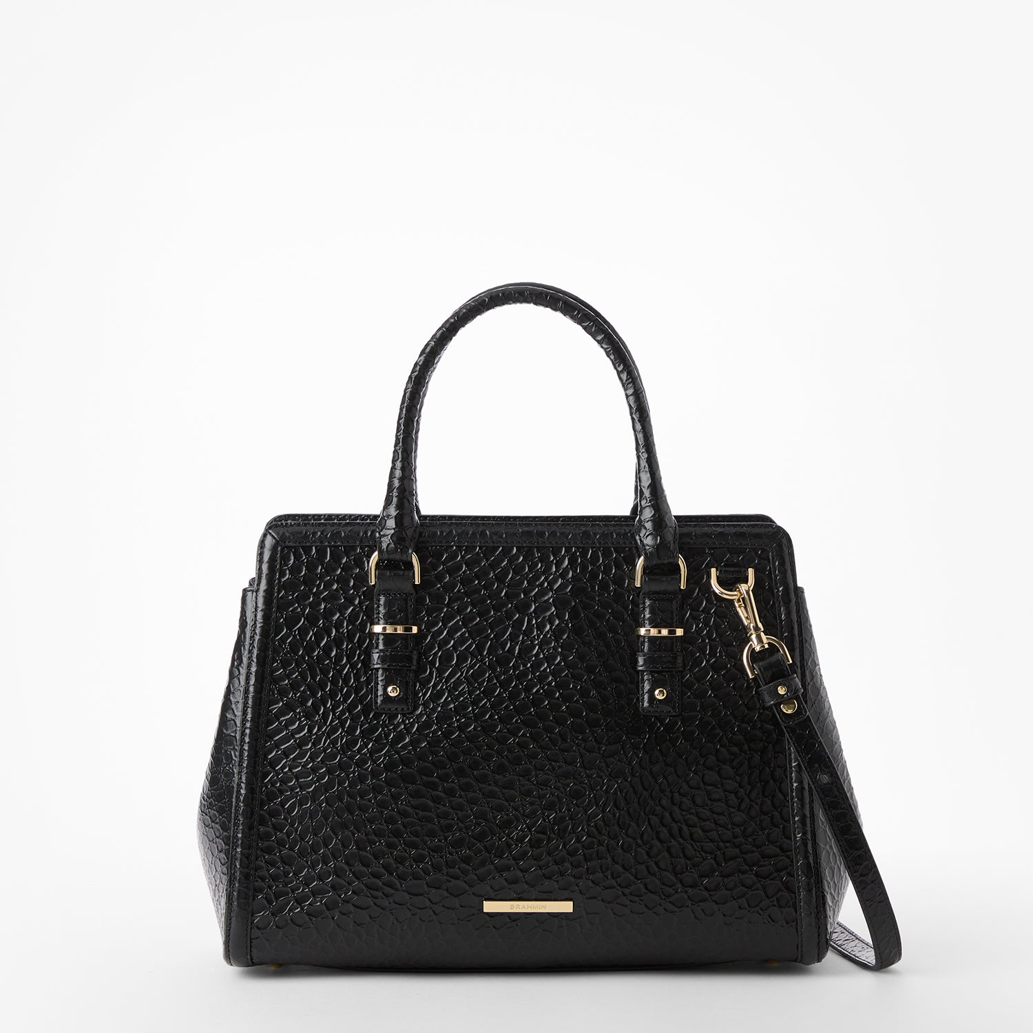 Brahmin hot Greta Satchel Black Handbag