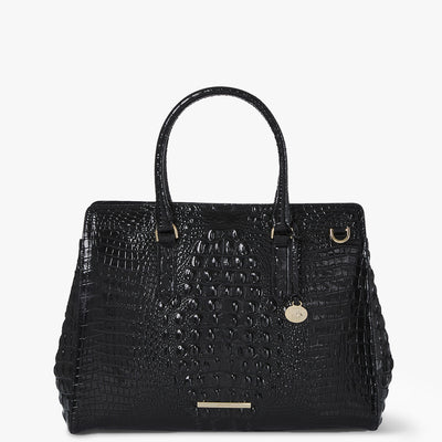 Black Melbourne Finley Satchel Front View 